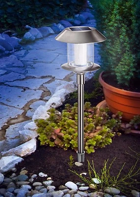 LED Solarleuchte warmweiß kaltweiß umschaltbar Solarlampe Solar Gartenleuchte - Bild 1 von 2