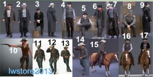 1/64 1/87 1/43 1/18 1/24 Cowboy Man Scene Miniatures Figures Model For Cars Toys - Picture 1 of 8