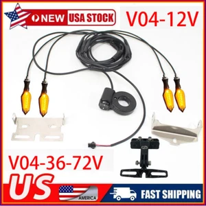 Electric Bike 12V/36-72V Front Rear Turn Signal Light E-bike Brake Light Kits US - Picture 1 of 15