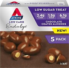 Atkins Chocolate Coated Almonds Endulge 150 G, Pack of 5, 150 Grams, Pack of 5