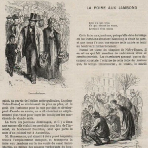 Die Schinkenmesse - - Pressestich 1870 - Bild 1 von 2