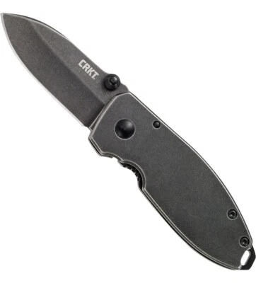 COLUMBIA RIVER CRKT 2490KSWC SQUID COMPACT ASSISTED FLIPPER KNIFE BLACK STONEWASH