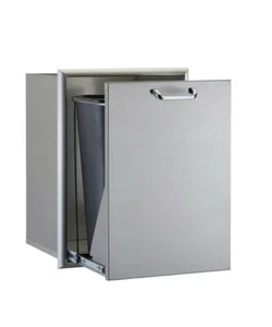 Cajón de basura extraíble de acero inoxidable para isla de barbacoa cocina exterior - Imagen 1 de 2
