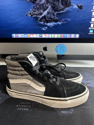 Sneakers Vans Off the Wall giovani taglia 3 grigie con righe bianche