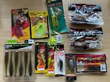mixed lot of bass lures, spinner baits, buzzbaits, crank baits and soft plastics