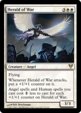 WOTC MtG Avacyn Restored Herald of War (R) (Foil) EX