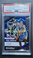 STEPH CURRY 2015 EXCALIBUR KNIGHTS OF THE ROUND CASE HIT PSA 8 POP 6  VERY RARE