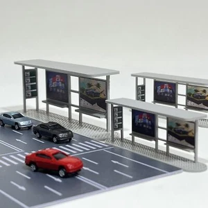 1/87/150 Diorama Bus Station Model City Railroad Scene Building Model Accessory - Picture 1 of 11