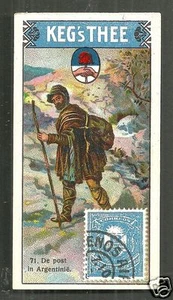 Argentina Postman Coat of arms Stamp ca 1899 - Picture 1 of 1