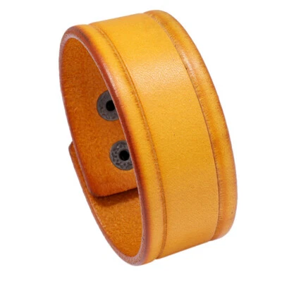 Мужчины женщин ковбой стиль широкий из натуральной кожи повязка на запястье браслет / кожаный браслет - Изображение 1 из 4