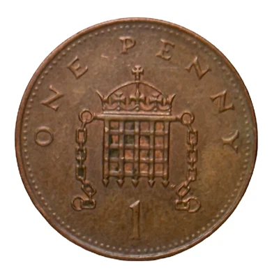 United Kingdom (GB) 1 Penny 1994 KM #935a Copper Plated Steel Queen Elizabeth II - Image 1 of 2
