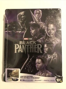 MARVEL Black Panther 4K BEST BUY STEELBOOK (NEW, +DIGITAL) EXCLUSIVE SEALED - Picture 1 of 8