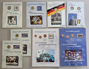 Kollektion mit 8 Numisblätter Bundesrepublik Deutschland Euro, DM, Cent Münzen - Bild 1 von 12