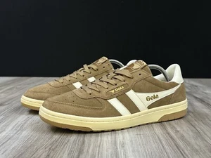 GOLA HAWK SUEDE CLB722 TABACCO / BIANCO SPORCO Uomo Taglia 9 - Nuovo - Foto 1 di 12