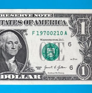 1970 February 10 (F 19700210 A) BIRTHDAY Note $1 One Dollar Bill *AU* - Picture 1 of 4