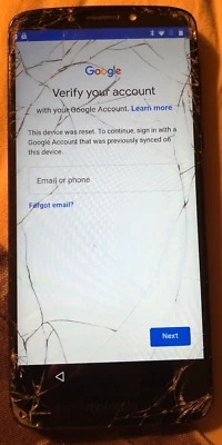 [BROKEN] Motorola MOTO E5 Play Plus XT1924-6 (Cricket) BlackSmart Phone Cracked - Image 1 of 2