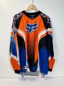 vintage fox racing motocross jersey top Mens XXL orange/blue - Picture 1 of 6