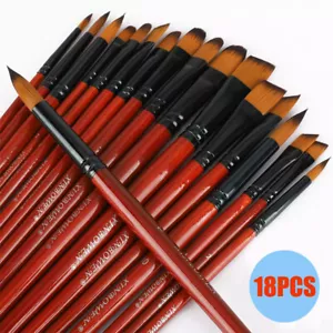Künstler Pinsel Set 18tlg Taklon Pinsel für Aquarell Acrylmalerei - Bild 1 von 7