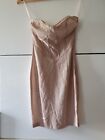 Gorgeous Naanaa Champagne Glitter Minidress Size 6 New With Tags