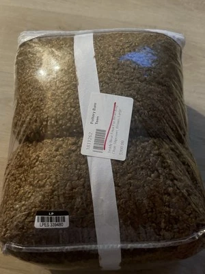 Pottery Barn Teddy Bear Faux Fur Beanbag Chair Slipcover Only Brown Large! - Image 1 of 2