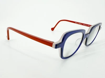 Anne Et Valentin Amalia Eyeglasses FRAMES 9C07 Blue Red France L250 - Image 1 of 4