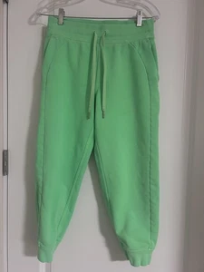 Lululemon Scuba Cropped High Rise Jogger Neon Wash Evidenziatore Giallo Taglia 6 - Foto 1 di 13