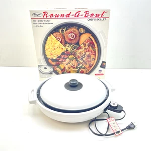 Dazey Round A Bout Chef's Skillet 14" Electric Griddle Pizza Oven Fry Pan - Picture 1 of 11