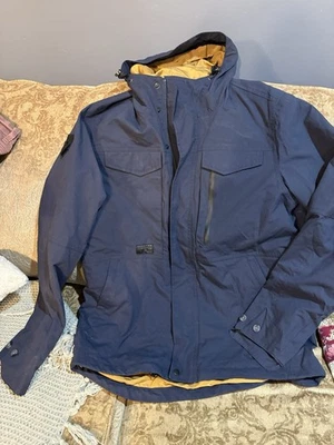 Oakley 男式海军多口袋夹克 M 码连帽和标志 RN 96548 CA 35460 — 第 1/4 张图片