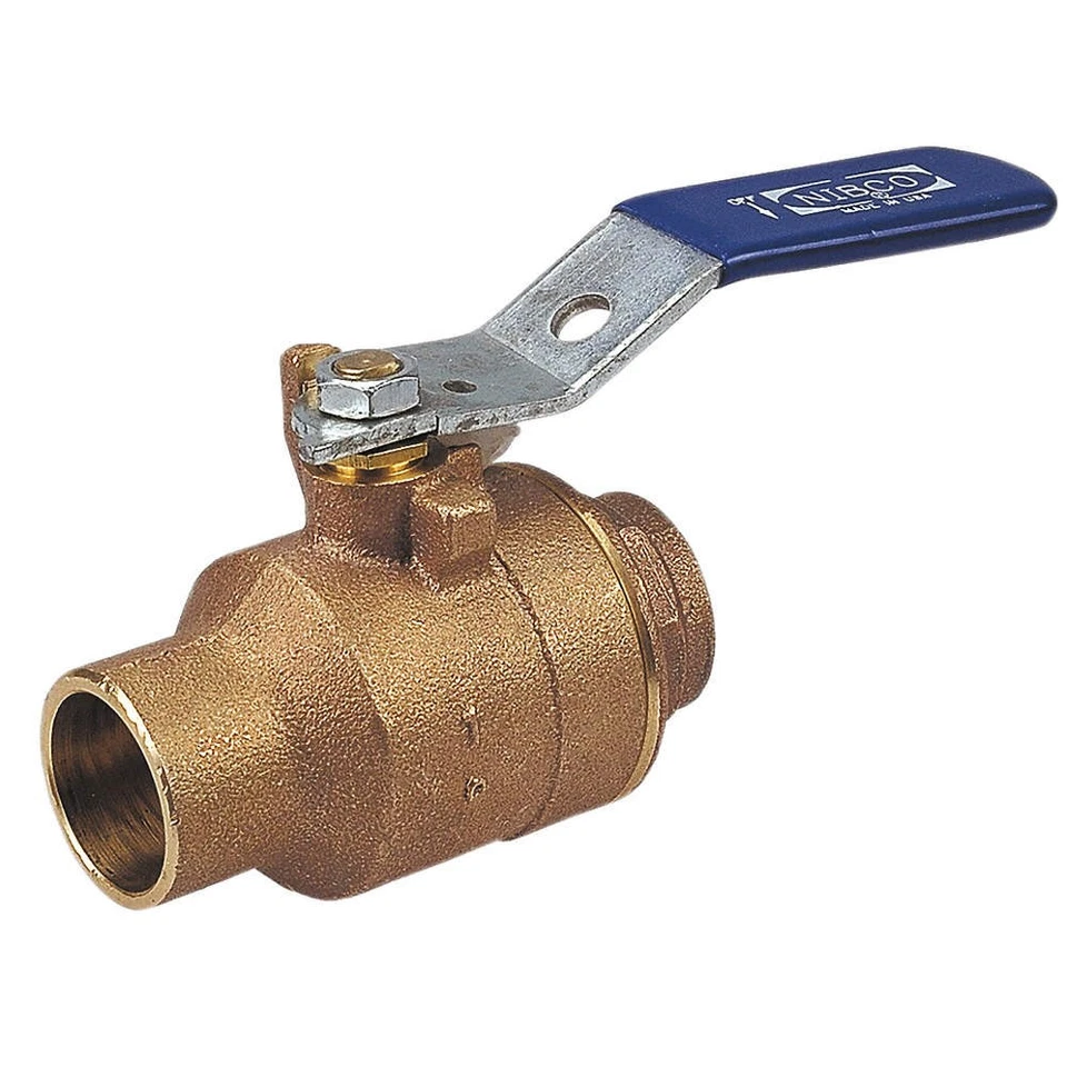 NIBCO S58570 1 Manual 2-Way Ball Valve,Comp,Bronze 41E345 - Image 1 of 1