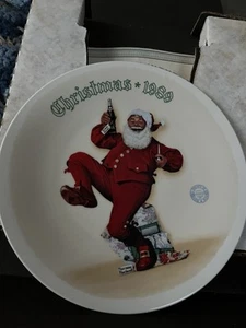 1989 Norman Rockwell Jolly Old St. Nick Plate Knowles COA Box Christmas - Picture 1 of 7