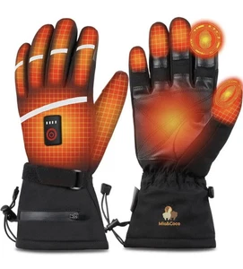 Electric Heated Gloves 5.4v Rechargeable Gloves Unisex Large Black Ice Skiing - Picture 1 of 6