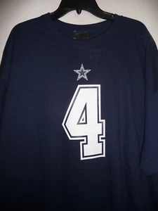 NWT DALLAS COWBOYS DAK PRESCOTT #4 JERSEY TEE SHIRT SIZE MENS 3XL/XXXL - Picture 1 of 5