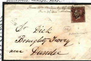 GB CARTA HISTÓRICA CIENCIA ASTRONOMÍA ¿Thomas Dick? 1d rojo 1844 T31 - Imagen 1 de 12