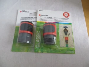 Juego de conectores rápidos de manguera GARDENA 36917 y 36918 (hombre y mujer) hechos en Alemania - Imagen 1 de 2