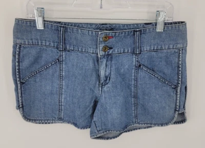 Tommy Hilfiger Denim Shorts Womens Small Blue Jean Hip Hugger Boho Y2K Festival - Image 1 of 4