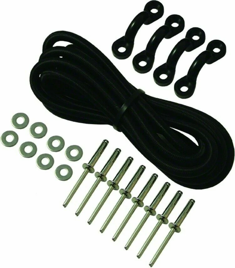 CALCUTTA Kayak Bungee Deck Kit Shock Cord Kit, Kayak 8' Includes Hardware