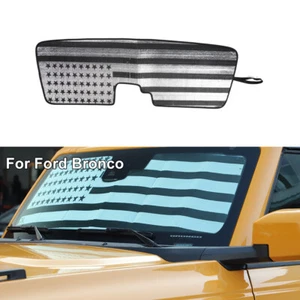 Parabrisas Ventana Parasol Parasol Bloque UV Para Ford Bronco 2021-2023 Bandera de Estados Unidos - Imagen 1 de 9