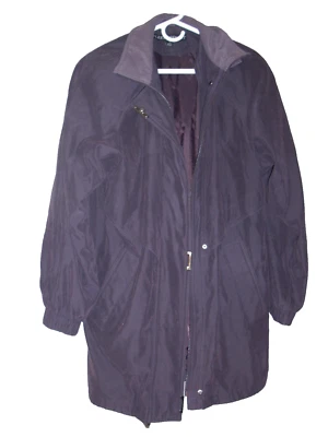 Fleet Street Jacket Womens Purple Double Collar Snap Front Full Zipper - Image 1 of 4