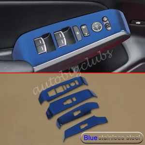 For Honda Civic 2022-2023 Blue Stainless Steel Window Switch Cover Trims Parts - Picture 1 of 5