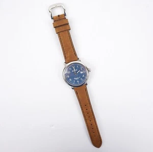 SHINOLA 41mm The Runwell Argonite-705 Detroit Blue Dial, Sapphire Crystal Watch - Picture 1 of 11