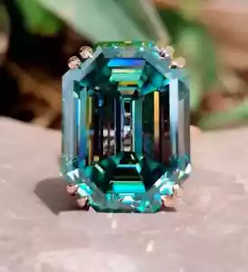Zertifizierter 7,5ct natürlicher VS1 blauer Diamant Ring für Jubiläumsgeschenk in 925 Silber - Bild 1 von 9