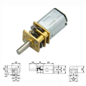 GA12-N20 DC 3V/6V/12V Micro Ingranaggi Elettrici Motore Riduzione Velocità Cambio Metallo - Foto 1 di 2