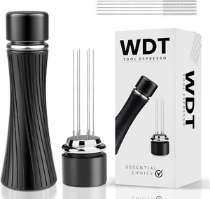 WDT Tool Espresso | Herramienta de distribución de espresso con 5 agujas adicionales 0,4 mm - Imagen 1 de 6