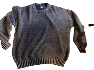 VTG Sweater At Ease Mens 3XLT 100% Cotton Made in USA Pattern Pre-owned EUC - Picture 1 of 5