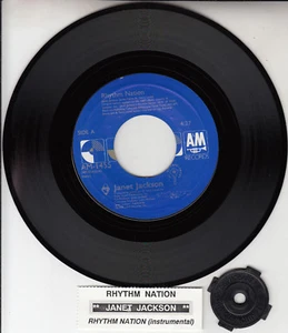 JANET JACKSON  Rhythm Nation 7" 45 rpm vinyl record NEW + jukebox title strip - Picture 1 of 1