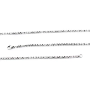 Stainless Steel Box Chain Necklace 24" - 3mm - 1 Necklace - N688 - Picture 1 of 2