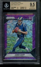 Jared Goff 2016 Prizm Purple Scope /99 Rookie Card RC BGS 9.5 Lions