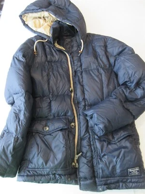 Abercrombie & Fitch A&F PUFFER JACKET WINTER COAT MENS SMALL Navy/Blue - Image 1 of 4