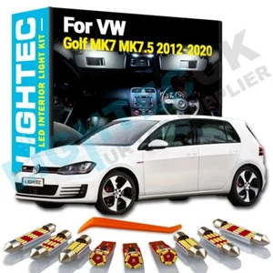 Golf Mk7 Mk7.5 PREMIUM 10Pc White Led Interior Light Kit High Power 2012-2020 - Picture 1 of 5