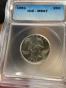 1961 QUARTER ICG MS67 SCARCE THIS NICE Retail $2800.00 - Picture 1 of 11